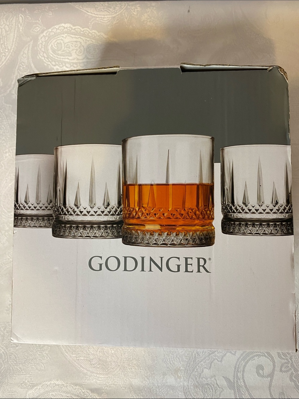 NIB Godinger Dylan Double Old Fashioned Glasses (Set of 4)